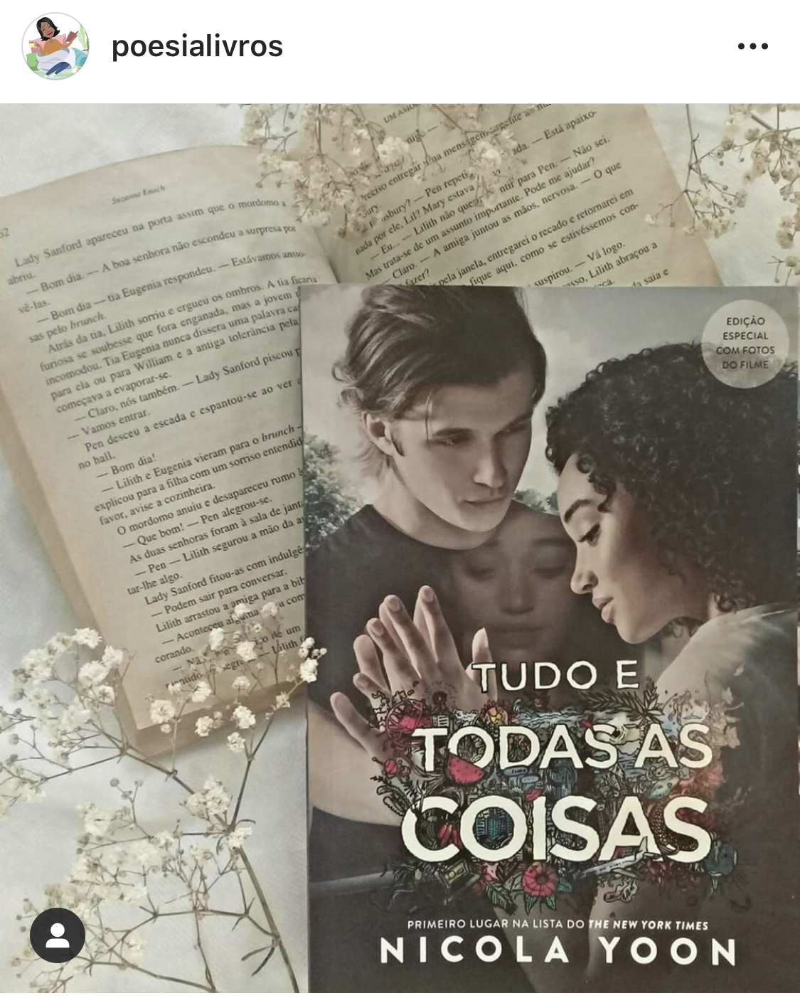 "Tudo e Todas as Coisas", por Helen Carolina; imagem presente no instagram @poesialivros - direitos reservados
