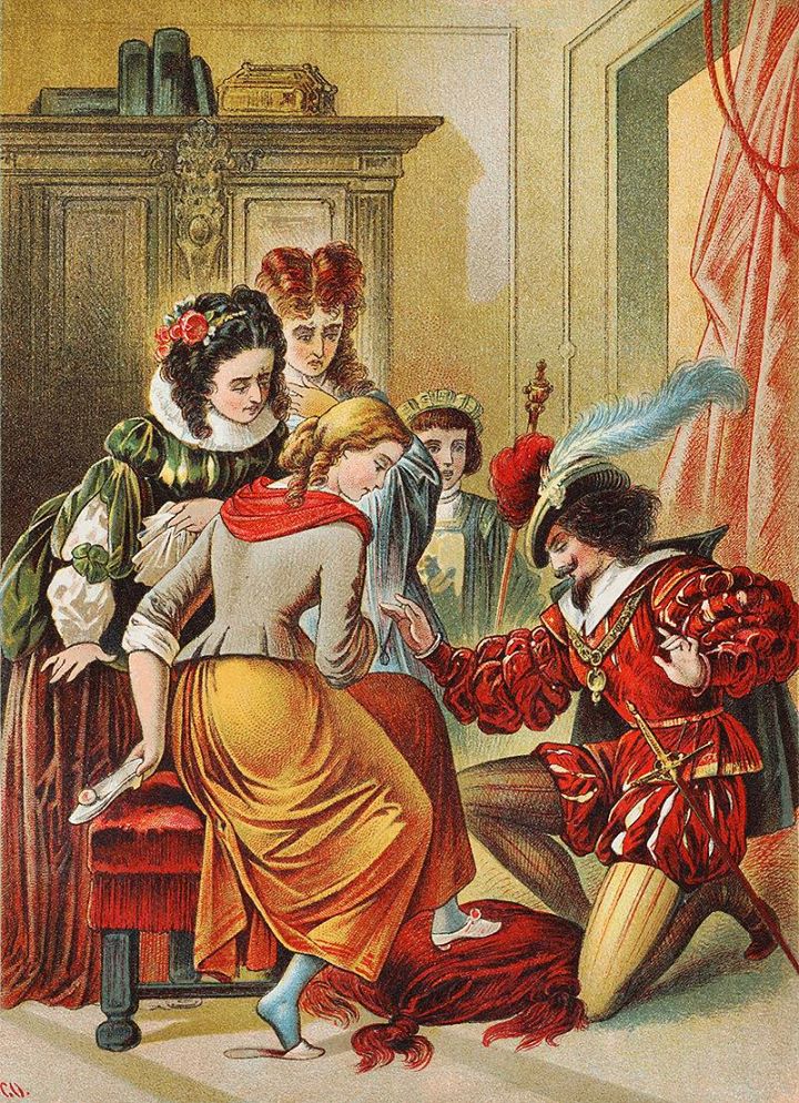 Ilustração do século XIX para o conto "Cinderela", por Carl Offterdinger